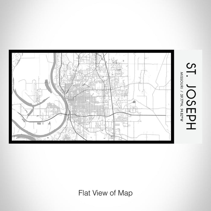Rendered View of St. Joseph Missouri Map on 17oz Stainless Steel Insulated Bottle with printed classic style map