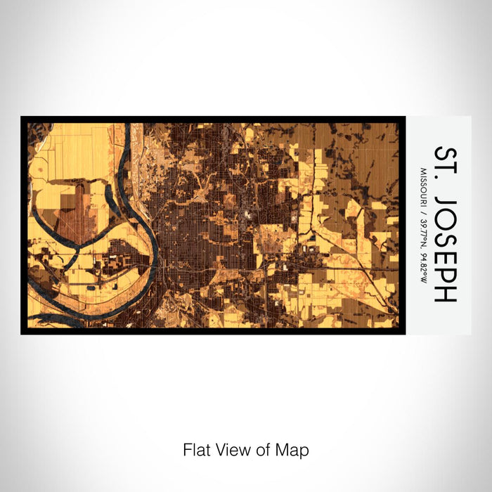 Rendered View of St. Joseph Missouri Map on 17oz Stainless Steel Insulated Bottle with printed ember style map