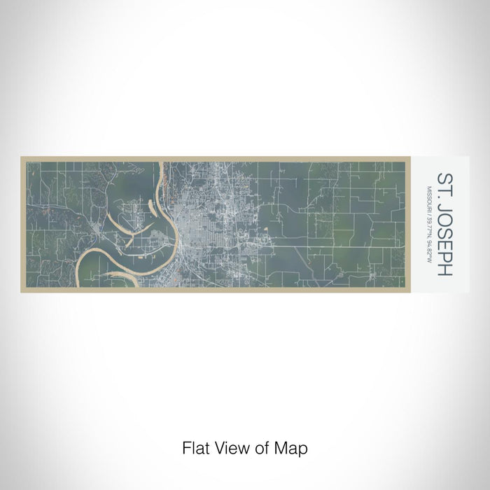 Rendered View of St. Joseph Missouri Map on 10oz Stainless Steel Insulated Cup in Afternoon with Sliding Lid