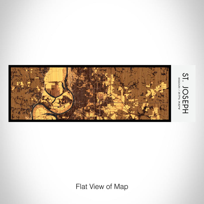 Rendered View of St. Joseph Missouri Map on 10oz Stainless Steel Insulated Cup in Ember with Sliding Lid