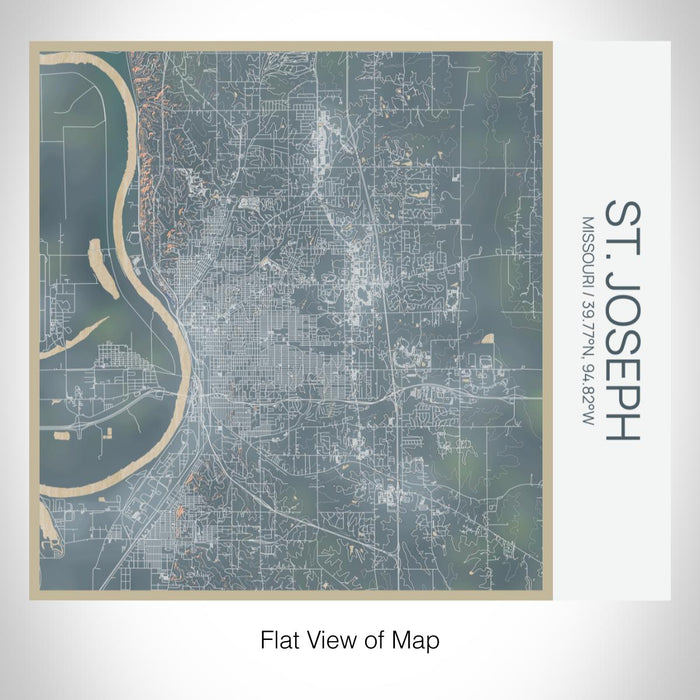 Rendered View of St. Joseph Missouri Map on 17oz Stainless Steel Insulated Tumbler in Afternoon Map Style