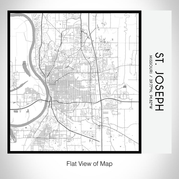 Rendered View of St. Joseph Missouri Map on 17oz Stainless Steel Insulated Tumbler in Classic Map Style