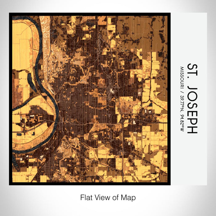 Rendered View of St. Joseph Missouri Map on 17oz Stainless Steel Insulated Tumbler in Ember Map Style