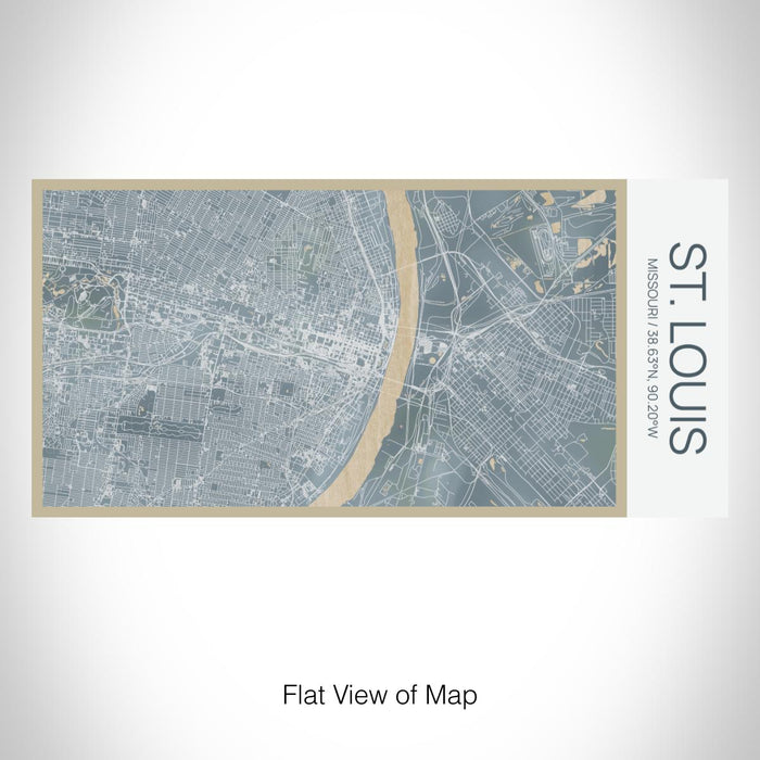 Rendered View of St. Louis Missouri Map on 17oz Stainless Steel Insulated Bottle with printed afternoon style map