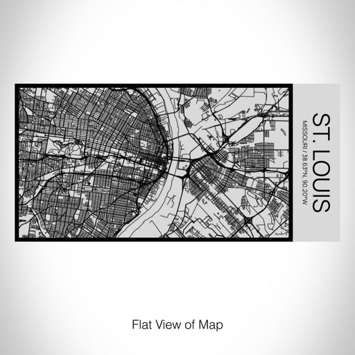 Rendered View of St. Louis Missouri Map on 17oz Stainless Steel Insulated Cola Bottle in Stainless