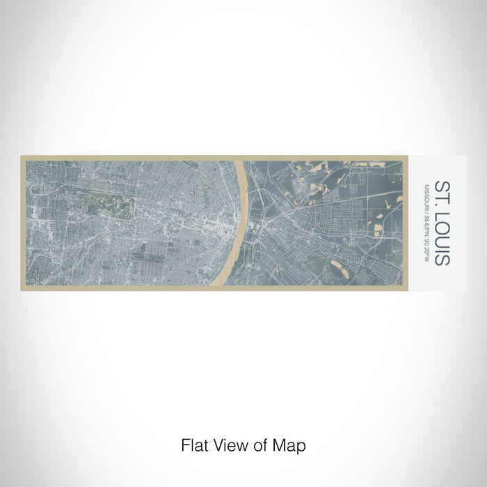 Rendered View of St. Louis Missouri Map on 10oz Stainless Steel Insulated Cup in Afternoon with Sliding Lid