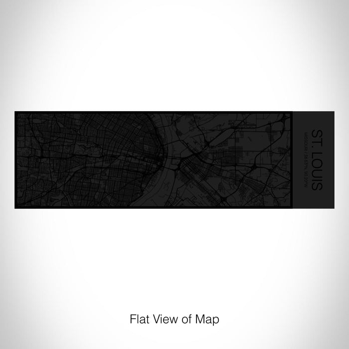 Rendered View of St. Louis Missouri Map on 10oz Stainless Steel Insulated Cup in Matte Black with Sliding Lid