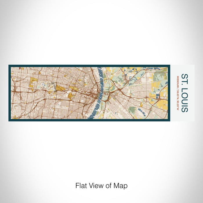 Rendered View of St. Louis Missouri Map on 10oz Stainless Steel Insulated Cup in Woodblock with Sliding Lid