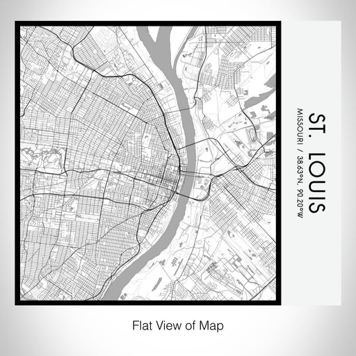 Rendered View of St. Louis Missouri Map on 17oz Stainless Steel Insulated Tumbler in Classic Map Style