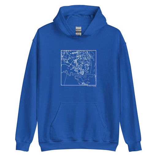 St. Marys Georgia  Map Unisex Hoodie Sweater with City inscription in Royal Blue