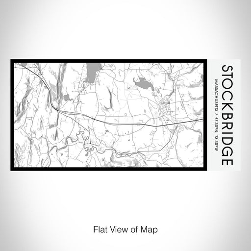 Rendered View of Stockbridge Massachusetts Map on 17oz Stainless Steel Insulated Bottle with printed classic style map
