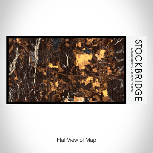 Rendered View of Stockbridge Massachusetts Map on 17oz Stainless Steel Insulated Bottle with printed ember style map