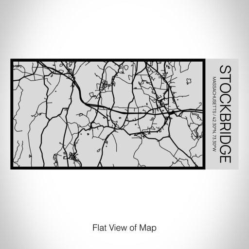 Rendered View of Stockbridge Massachusetts Map on 17oz Stainless Steel Insulated Cola Bottle in Stainless
