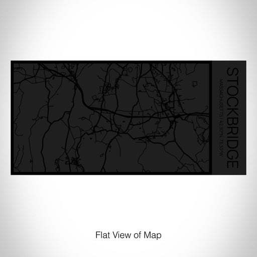 Rendered View of Stockbridge Massachusetts Map on 17oz Stainless Steel Insulated Cola Bottle in Stainless in Matte Black