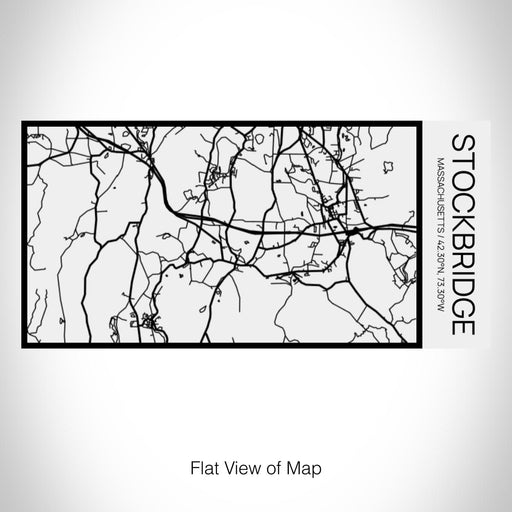 Rendered View of Stockbridge Massachusetts Map on 17oz Stainless Steel Insulated Cola Bottle in Stainless in Matte White
