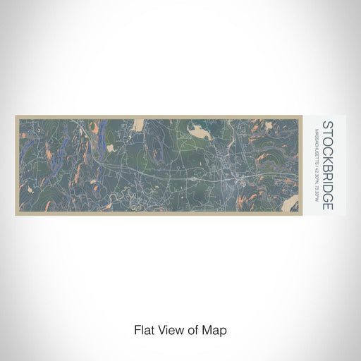 Rendered View of Stockbridge Massachusetts Map on 10oz Stainless Steel Insulated Cup in Afternoon with Sliding Lid
