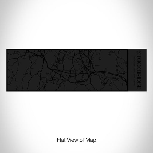 Rendered View of Stockbridge Massachusetts Map on 10oz Stainless Steel Insulated Cup in Matte Black with Sliding Lid