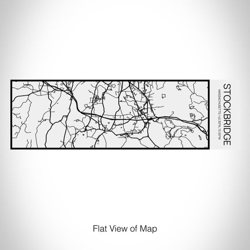 Rendered View of Stockbridge Massachusetts Map on 10oz Stainless Steel Insulated Cup in Matte White with Sliding Lid