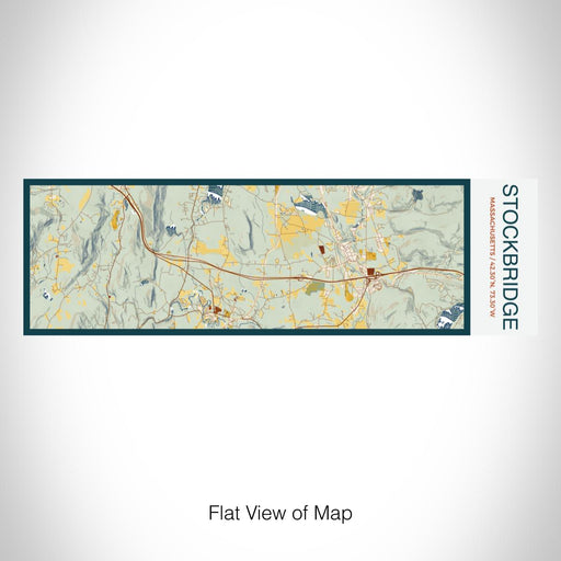 Rendered View of Stockbridge Massachusetts Map on 10oz Stainless Steel Insulated Cup in Woodblock with Sliding Lid