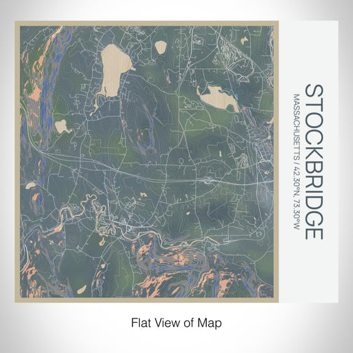Rendered View of Stockbridge Massachusetts Map on 17oz Stainless Steel Insulated Tumbler in Afternoon Map Style
