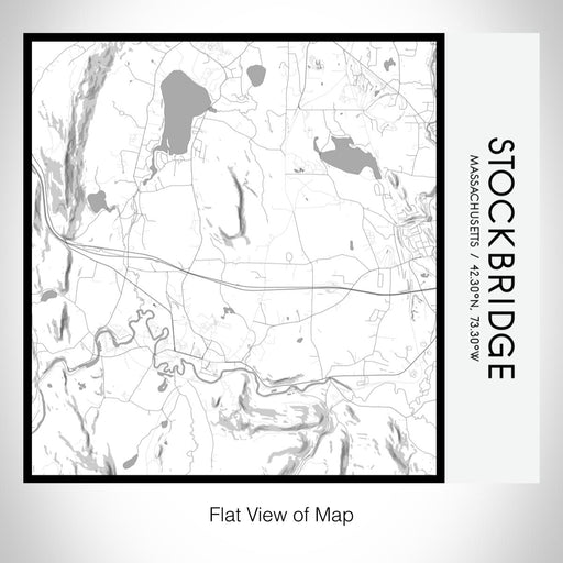 Rendered View of Stockbridge Massachusetts Map on 17oz Stainless Steel Insulated Tumbler in Classic Map Style