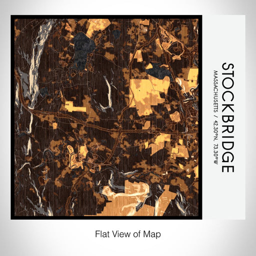 Rendered View of Stockbridge Massachusetts Map on 17oz Stainless Steel Insulated Tumbler in Ember Map Style