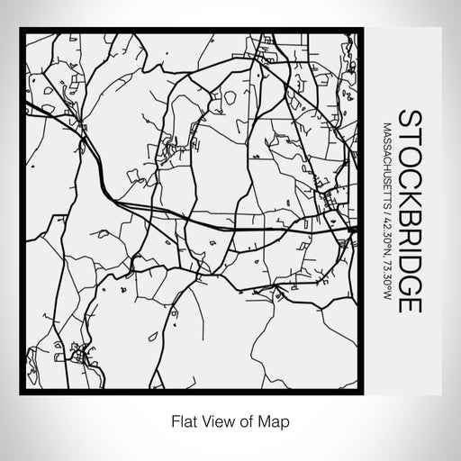 Rendered View of Stockbridge Massachusetts Map on 17oz Stainless Steel Insulated Tumbler in Matte White with Tactile Lines