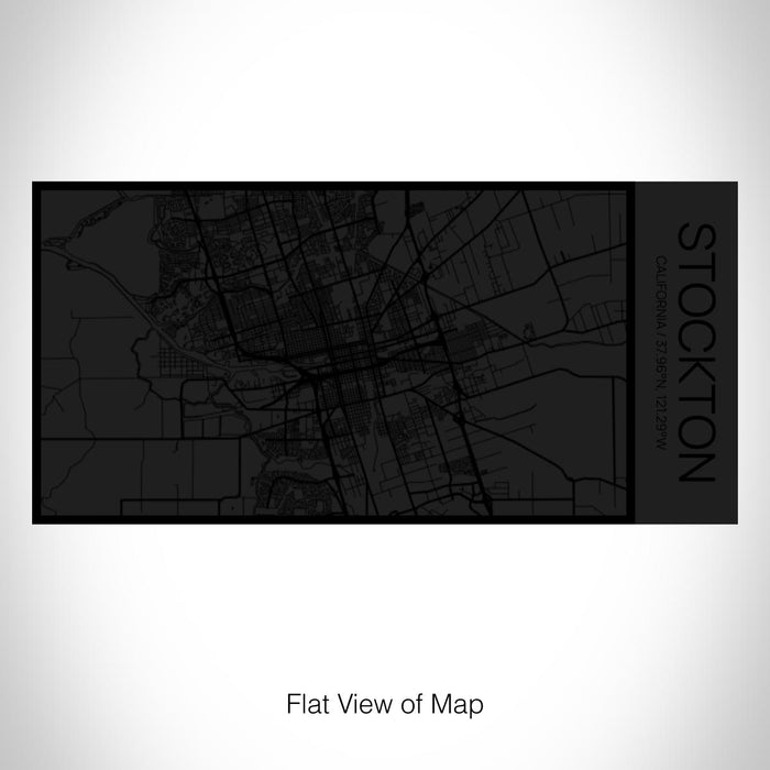 Rendered View of Stockton California Map on 17oz Stainless Steel Insulated Cola Bottle in Stainless in Matte Black