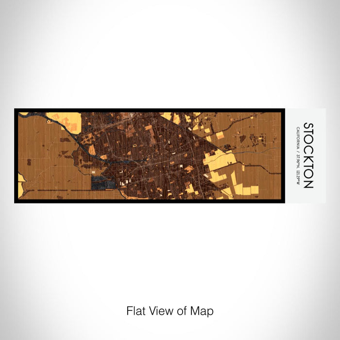 Rendered View of Stockton California Map on 10oz Stainless Steel Insulated Cup in Ember with Sliding Lid