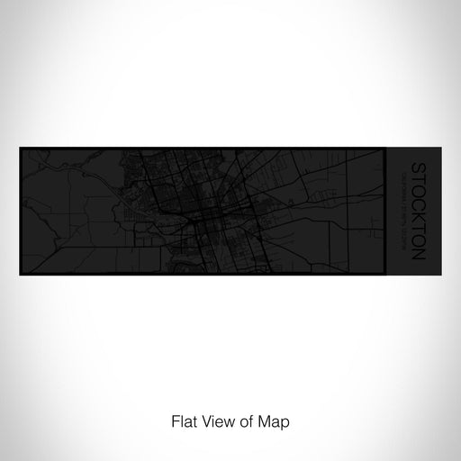 Rendered View of Stockton California Map on 10oz Stainless Steel Insulated Cup in Matte Black with Sliding Lid