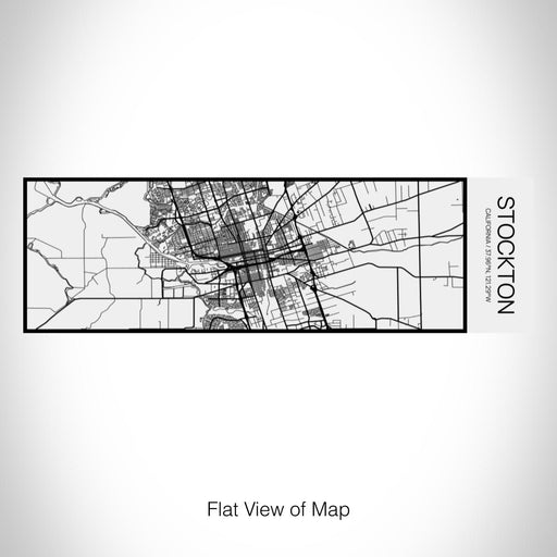 Rendered View of Stockton California Map on 10oz Stainless Steel Insulated Cup in Matte White with Sliding Lid