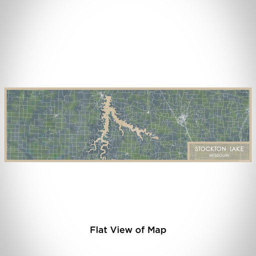 Flat View of Map Custom Stockton Lake Missouri Map Enamel Mug in Afternoon