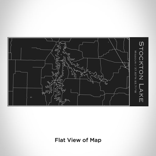 Rendered View of Stockton Lake Missouri Map Engraving on 17oz Stainless Steel Insulated Cola Bottle in Black