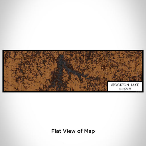 Flat View of Map Custom Stockton Lake Missouri Map Enamel Mug in Ember
