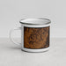 Left View Custom Stockton Lake Missouri Map Enamel Mug in Ember