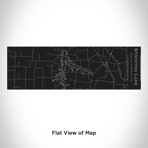 Rendered View of Stockton Lake Missouri Map Engraving on 10oz Stainless Steel Insulated Cup with Sliding Lid in Black