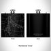 Rendered View of Stockton Lake Missouri Map Engraving on 6oz Stainless Steel Flask in Black