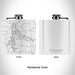 Rendered View of Stockton Lake Missouri Map Engraving on 6oz Stainless Steel Flask in White