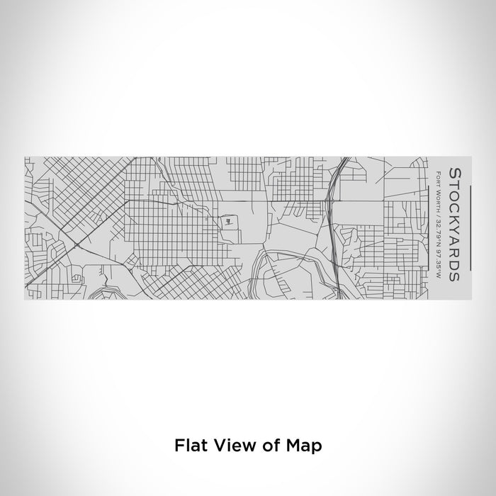 Rendered View of Stockyards Fort Worth Map Engraving on 10oz Stainless Steel Insulated Cup with Sipping Lid