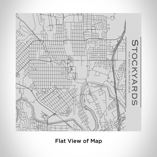 Rendered View of Stockyards Fort Worth Map Engraving on 17oz Stainless Steel Insulated Tumbler