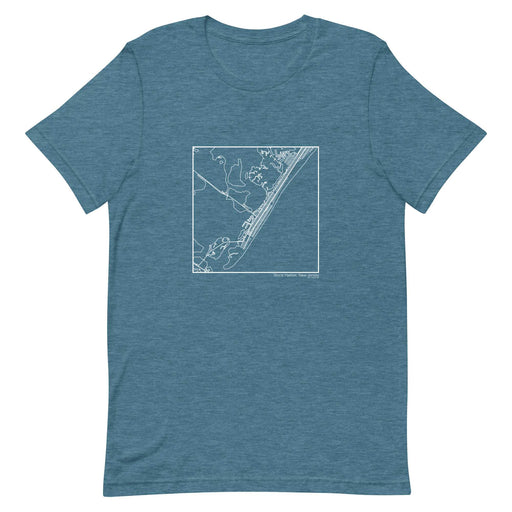 Stone Harbor New Jersey  Map Unisex T-Shirt with City inscription in Heather Teal