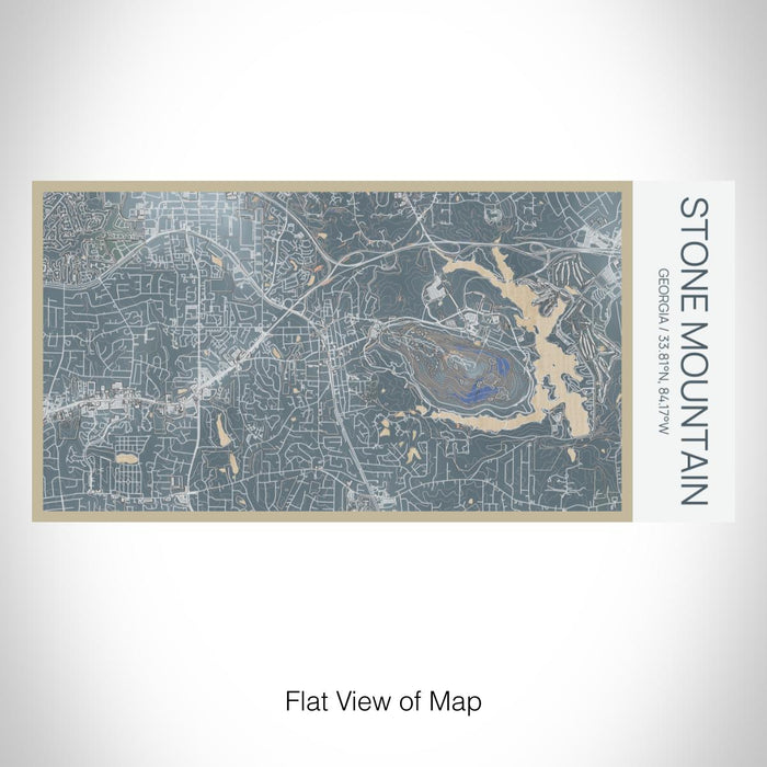 Rendered View of Stone Mountain Georgia Map on 17oz Stainless Steel Insulated Bottle with printed afternoon style map