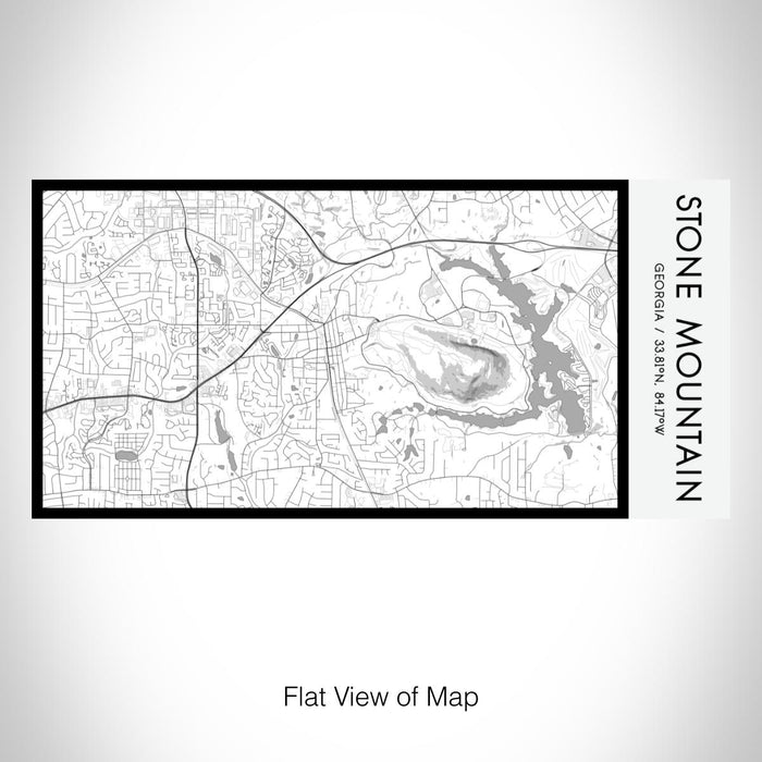 Rendered View of Stone Mountain Georgia Map on 17oz Stainless Steel Insulated Bottle with printed classic style map