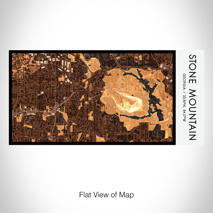 Rendered View of Stone Mountain Georgia Map on 17oz Stainless Steel Insulated Bottle with printed ember style map