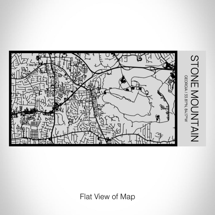 Rendered View of Stone Mountain Georgia Map on 17oz Stainless Steel Insulated Cola Bottle in Stainless