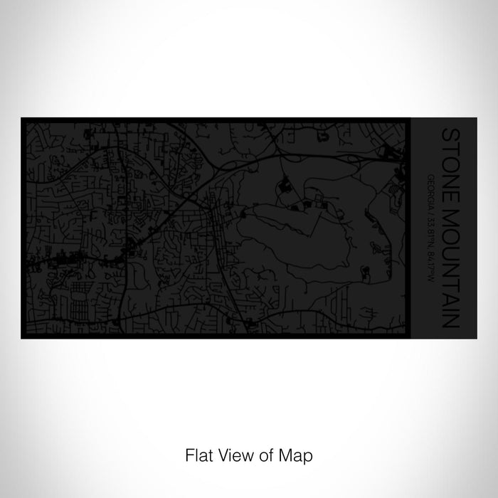 Rendered View of Stone Mountain Georgia Map on 17oz Stainless Steel Insulated Cola Bottle in Stainless in Matte Black