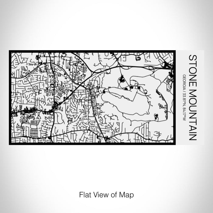 Rendered View of Stone Mountain Georgia Map on 17oz Stainless Steel Insulated Cola Bottle in Stainless in Matte White