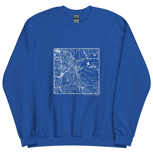 Stone Mountain Georgia  Map Unisex Crewneck Sweater with City inscription in Royal Blue