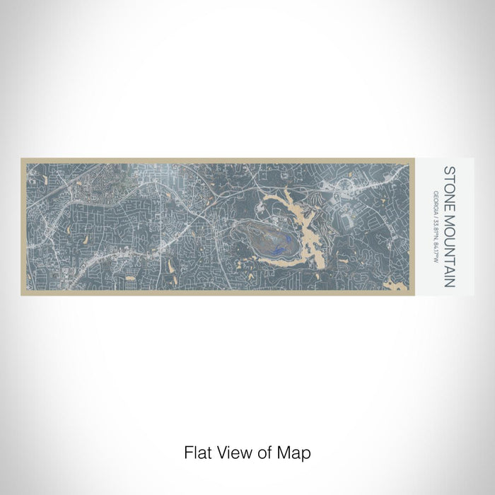 Rendered View of Stone Mountain Georgia Map on 10oz Stainless Steel Insulated Cup in Afternoon with Sliding Lid