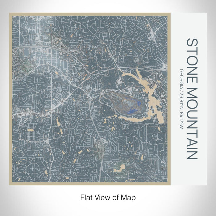 Rendered View of Stone Mountain Georgia Map on 17oz Stainless Steel Insulated Tumbler in Afternoon Map Style